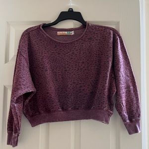 ⭐️EUC - Vintage Havana Heathered Burgundy Stars & moon Sweatshirt Girl's Size L